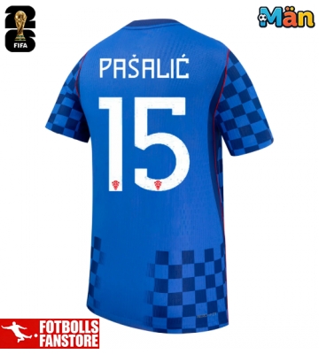 Kroatien Mario Pasalic #15 Bortatröja VM 2026 Kortärmad